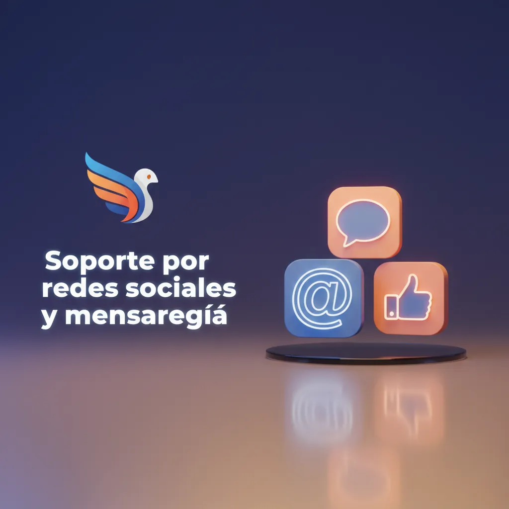 Iconos de WhatsApp, Messenger y X con sello verificado; soporte rápido 15-60 min. No compartas datos sensibles.