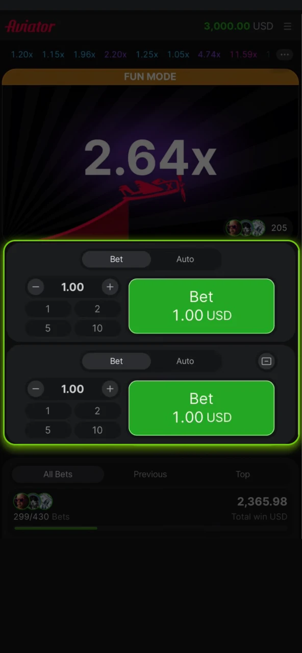 Presiona Cobrar a tiempo en Aviator para asegurar tus ganancias.