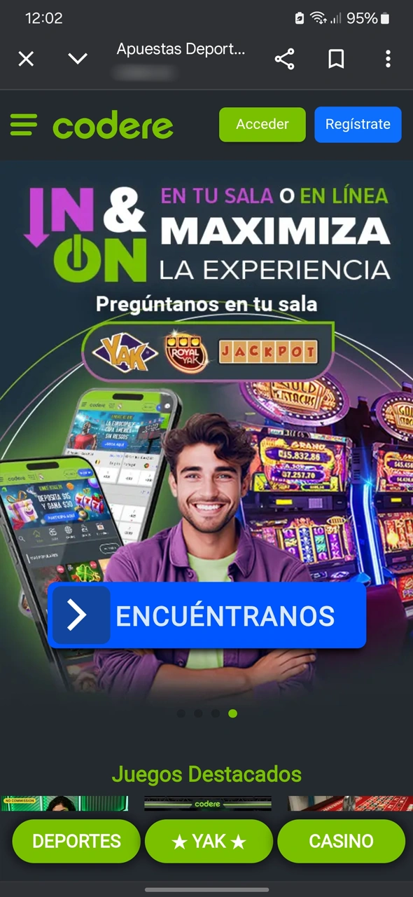 Abre Codere y comienza el proceso para descargar la app.