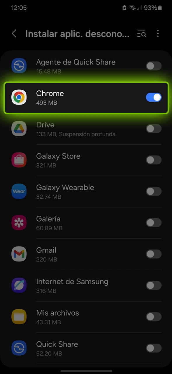 Permite la instalación para continuar con la app de Codere.