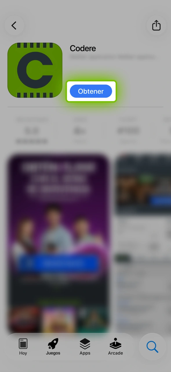 Descarga la app de Codere y prepárate para jugar.