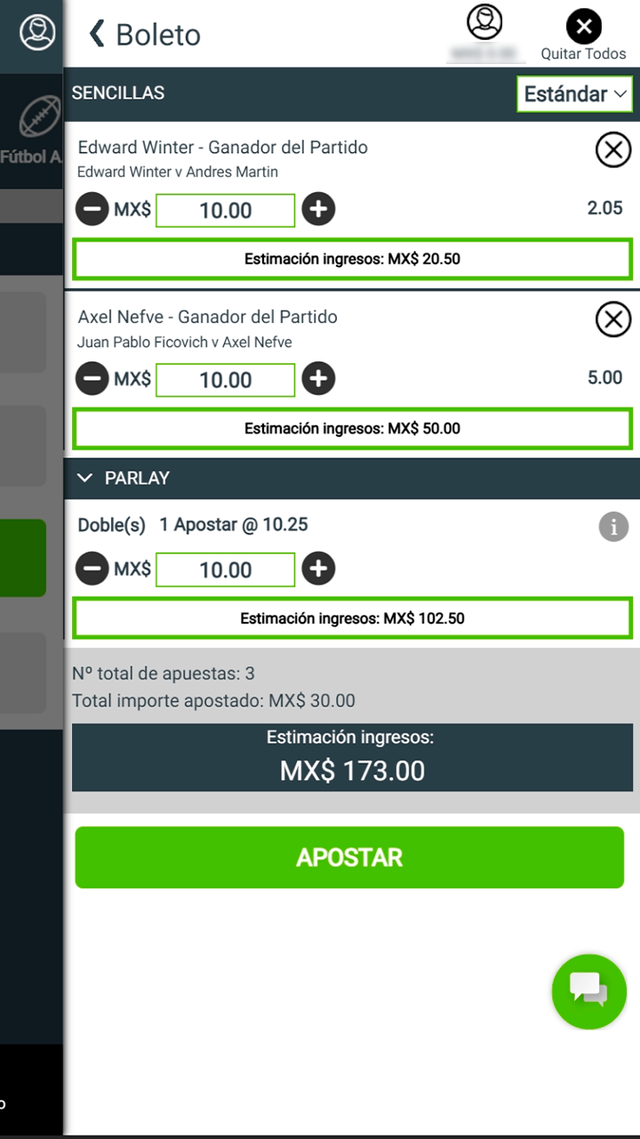 Finaliza tu apuesta de tenis fácil en Codere.